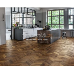 Kährs Dub Chevron Dark Brown - Dřevěná podlaha Kährs ID Chevron