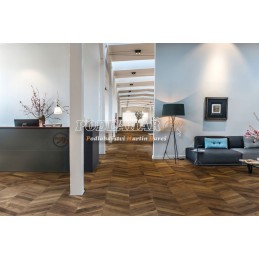Kährs Dub Chevron Dark Brown - Dřevěná podlaha Kährs ID Chevron