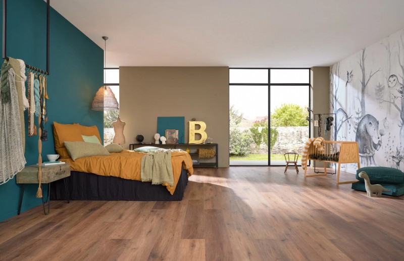 Wineo Rustic Oak Nougat - Ekologická podlaha Wineo 1000 click Wood XL Premium