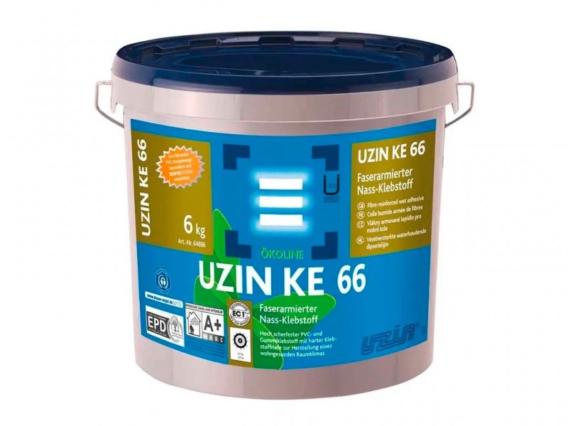 Uzin KE 66 vyztužené disperzní lepidlo na vinylové podlahy 6kg